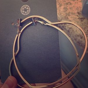 Nasty gal heart hoops!